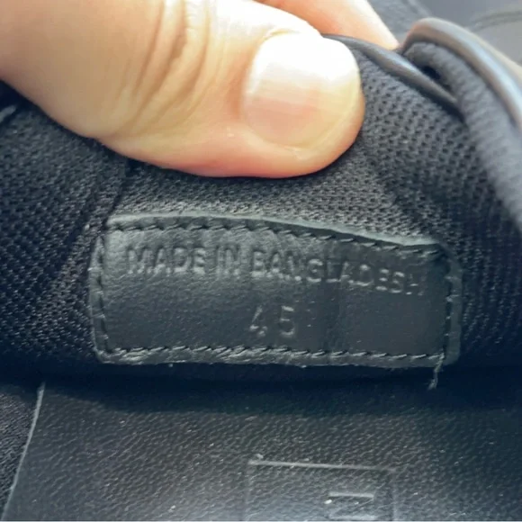 Versace Collection Noir Runaway Black Low Top Sneakers Paneled Mens EU 45 US 12 - Picture 8 of 8